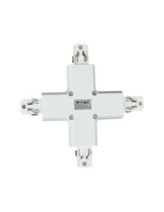 Raccordo a X per Binario Trifase Colore Bianco
