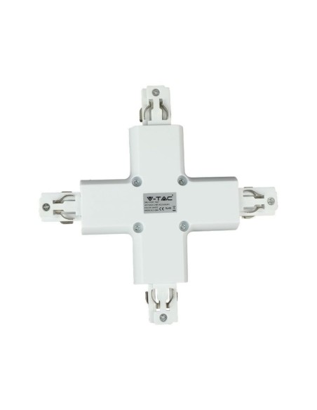 Raccordo a X per Binario Trifase Colore Bianco