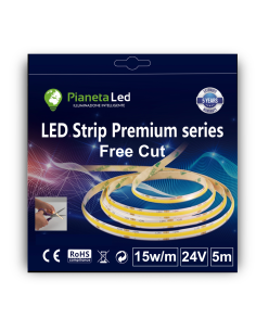 5 Metri Striscia LED COB 15 watt/m 24 V Free Cut Taglio Libero