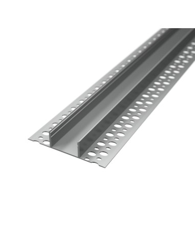 Profilo in Alluminio BETA2 da 2 mt da incasso Cartongesso Piastrella per Striscia LED Cover Opaca