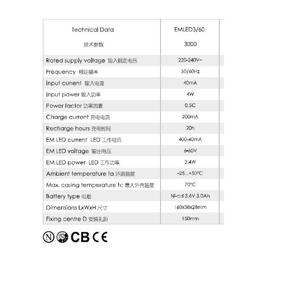 KIT D'EMERGENZA ALIMENTATORE ANTI BLACK OUT PER LUCI LED CON DRIVER ESTERNO CON BATTERIA 3.6V 3.0Ah